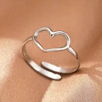 Retro IG Style Geometric 304 Stainless Steel Plating 18K Gold Plated Unisex Open Rings sku image 15