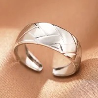 Retro IG Style Geometric 304 Stainless Steel Plating 18K Gold Plated Unisex Open Rings sku image 17