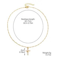 Modern Style Cross Zinc Alloy Plating Women's Pendant Necklace main image 2