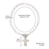 Modern Style Cross Zinc Alloy Plating Women's Pendant Necklace sku image 1