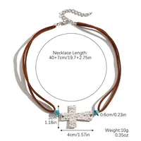 Modern Style Cross Zinc Alloy Plating Women's Pendant Necklace sku image 2