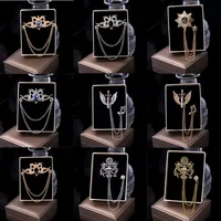 Hip-Hop Streetwear Geometric Animal Crown Alloy Tassel Unisex Brooches main image 3