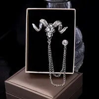 Hip-Hop Streetwear Geometric Animal Crown Alloy Tassel Unisex Brooches main image 4