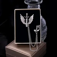 Hip-Hop Streetwear Geometric Animal Crown Alloy Tassel Unisex Brooches sku image 32