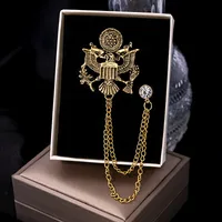Hip-Hop Streetwear Geometric Animal Crown Alloy Tassel Unisex Brooches sku image 1