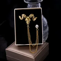 Hip-Hop Streetwear Geometric Animal Crown Alloy Tassel Unisex Brooches sku image 5