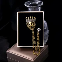 Hip-Hop Streetwear Geometric Animal Crown Alloy Tassel Unisex Brooches sku image 33