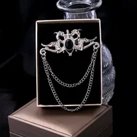 Hip-Hop Streetwear Geometric Animal Crown Alloy Tassel Unisex Brooches sku image 16