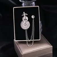 Hip-Hop Streetwear Geometric Animal Crown Alloy Tassel Unisex Brooches sku image 12
