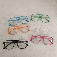 Casual Cute Vacation Square Pc Resin Square Full Frame Glasses main image 1