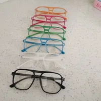 Casual Cute Vacation Square Pc Resin Square Full Frame Glasses main image 4