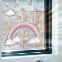 Casual Pastoral Letter Rainbow Butterfly PVC Window Stickers Wall Art main image 4