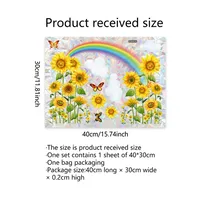 Casual Pastoral Letter Rainbow Butterfly PVC Window Stickers Wall Art sku image 2