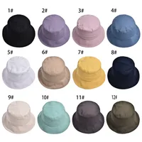 Unisex Simple Style Classic Style Solid Color Big Eaves Bucket Hat main image 4
