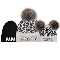 Unisex Simple Style Letter Leopard Eaveless Beanie Hat sku image 6