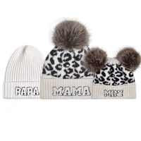 Unisex Simple Style Letter Leopard Eaveless Beanie Hat sku image 7