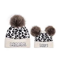 Unisex Simple Style Letter Leopard Eaveless Beanie Hat sku image 5