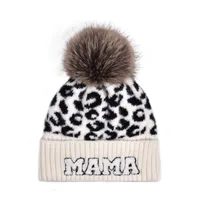 Unisex Simple Style Letter Leopard Eaveless Beanie Hat sku image 3