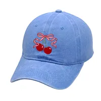 Women's Cute Sweet Cherry Curved Eaves Baseball Cap sku image 7