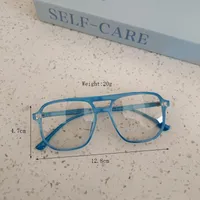 Casual Cute Vacation Square Pc Resin Square Full Frame Glasses sku image 6