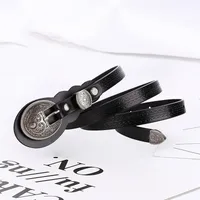 Retro Ethnic Style Solid Color Pu Leather Alloy Men's main image 1