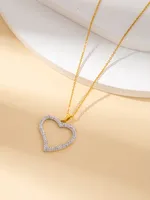 Simple Style Insect Heart Shape Titanium Steel Inlay Zircon Valentine'S Day Women's Earrings Necklace sku image 2