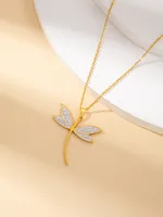 Simple Style Insect Heart Shape Titanium Steel Inlay Zircon Valentine'S Day Women's Earrings Necklace sku image 12
