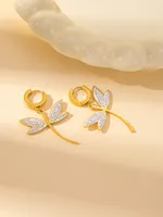 Simple Style Insect Heart Shape Titanium Steel Inlay Zircon Valentine'S Day Women's Earrings Necklace sku image 23