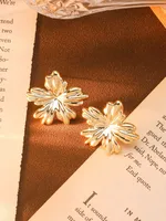 1 Pair Exaggerated Streetwear Flower Plating Arylic Ear Studs sku image 4