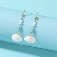 1 Pair Hawaiian Vacation Shell Plating Shell Drop Earrings main image 1
