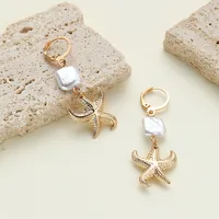 1 Pair Hawaiian Vacation Shell Plating Shell Drop Earrings main image 6