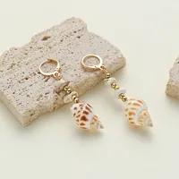 1 Pair Hawaiian Vacation Shell Plating Shell Drop Earrings main image 5