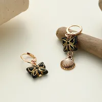 1 Pair Hawaiian Vacation Shell Plating Shell Drop Earrings sku image 3