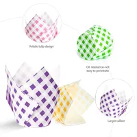Simple Style Plaid Paper Anti-oil Paper Cake Cups main image 5