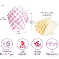 Simple Style Plaid Paper Anti-oil Paper Cake Cups main image 4