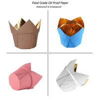 Simple Style Solid Color Single-Sided Aluminum Composite Paper Cake Cups main image 2