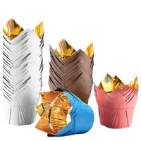Simple Style Solid Color Single-Sided Aluminum Composite Paper Cake Cups main image 4