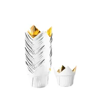 Simple Style Solid Color Single-Sided Aluminum Composite Paper Cake Cups sku image 1