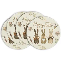 Cute Simple Style Rabbit Letter Linen main image 5