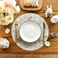 Cute Simple Style Rabbit Letter Linen sku image 1