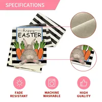 Cute Sweet Rabbit Stripe Polyester Tablecloths main image 4
