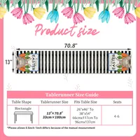 Cute Sweet Rabbit Stripe Polyester Tablecloths main image 5