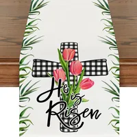 Cute Sweet Rabbit Stripe Polyester Tablecloths sku image 3