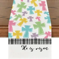 Cute Sweet Rabbit Stripe Polyester Tablecloths sku image 4