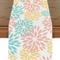 Cute Sweet Rabbit Stripe Polyester Tablecloths sku image 7