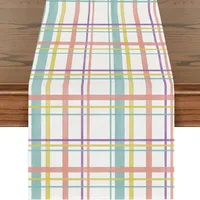 Cute Sweet Rabbit Stripe Polyester Tablecloths sku image 8