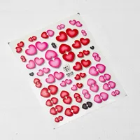 Cute Sweet Cartoon Heart Shape PET Nail Patches main image 3