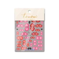 Cute Sweet Cartoon Heart Shape PET Nail Patches sku image 1