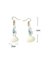 1 Pair Hawaiian Vacation Shell Plating Shell Drop Earrings main image 2