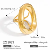Elegant Modern Style Classic Style Circle 304 Stainless Steel Women's Open Rings main image 2